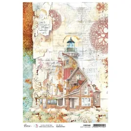 papier-ryzowy-do-decoupage-a4-ciao-bella-rusty-lighthouse-latarnia-morska