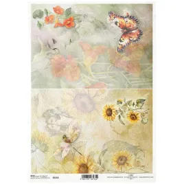 papier-ryzowy-do-decoupage-a4-itd-r2255-kwiaty-sloneczniki-wazka-motyl