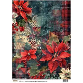 papier-ryzowy-do-decoupage-a4-scraplove-swiateczne-czerwone-tlo-kwiatowe