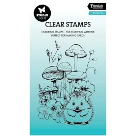 stempel-przezroczysty-polimerowy-studiolight-hedgehog-jez-kwiaty-grzyby