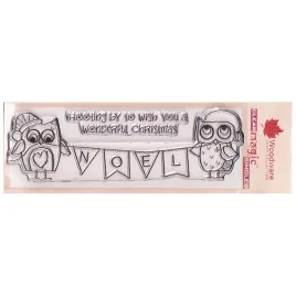 stempel-przezroczysty-woodware-owl-banner-sowy-boze-narodzenie