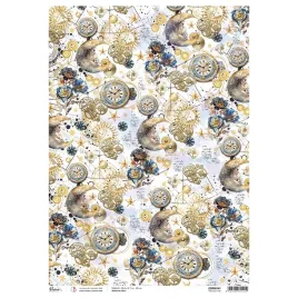 papier-ryzowy-do-decoupage-a3-ciao-bella-celestial-zegary-ksiezyc-trybiki