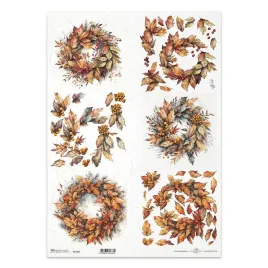 papier-ryzowy-do-decoupage-a3-1333l-jesienne-kwiaty-z-lisci