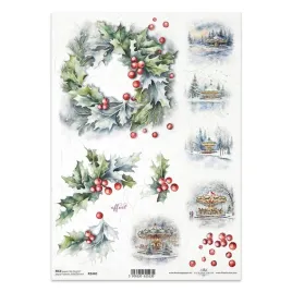 papier-ryzowy-do-decoupage-a4-itd-r2440-wianek-zimowa-katuzela