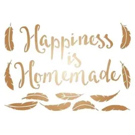 maska-szablon-a3-text-happiness-is-homemade-piorka