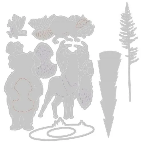 wykrojnik-do-papieru-sizzix-thinlits-forest-animals-lesne-zwierzeta-liczba-sztuk-1-szt