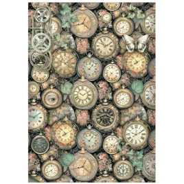 papiery-ryzowy-do-decoupage-stamperia-gardens-of-time-zegarowe-tlo