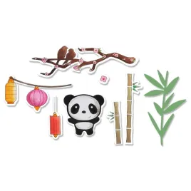 wykrojnik-stempel-sizzix-framelits-oriental-elements-panda-bambus-lampion