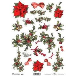 papier-ryzowy-do-decoupage-a4-r173-gwiazda-betlejemska-poinsecja-ostrokrzew