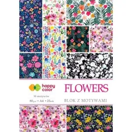 blok-papierow-z-motywami-flowers-happy-color-a4-80-g-25-arkuszy