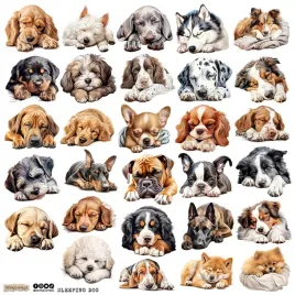 naklejki-papierowe-24x24-scraplove-sleeping-dog-1-spiace-psy