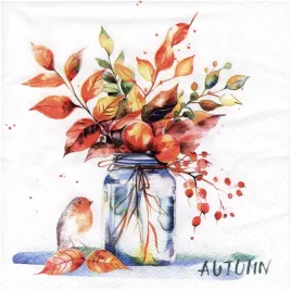 serwetka-do-decoupage-33x33cm-ramo-de-otono-liscie-w-wazonie