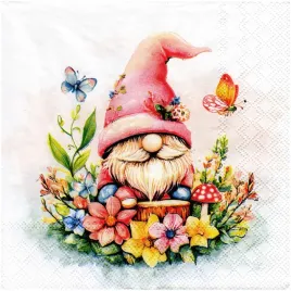 serwetka-do-decoupage-33x33cm-charming-gnome-wiosenny-skrzat-1szt