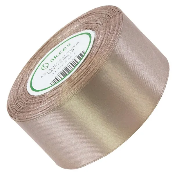 Tasiemka WSTĄŻKA SATYNOWA antyczne złoto 38mm - 32mb