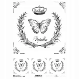 papier-ryzowy-decoupage-a4-itd-r0518-motyl-korona