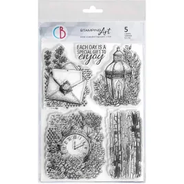 stempel-akrylowy-15x21-ciao-bella-lavender-whispers-list-zegar-lampion