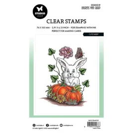 stempel-przezroczysty-studiolight-cute-rabbit-krolik-z-dyniami