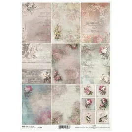 papier-ryzowy-do-decoupage-a4-itd-r2281-roze-vintage-tla-napisy-ramki