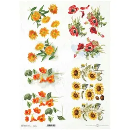 papier-ryzowy-do-decoupage-a3-1089l-nagietek-slonecznik-maki-nasturcja