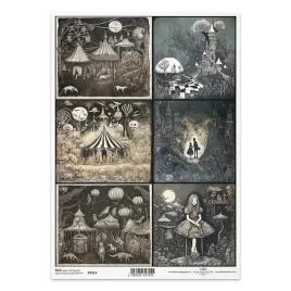 papier-ryzowy-do-decoupage-a4-itd-r2515-mroczna-sceneria-cyrk