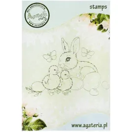 stempel-polimerowy-zajaczek-z-kurczaczkami-agateria