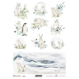 papier-ryzowy-a4-do-decoupage-r1636-zimowe-zwierzaki-lis-sowa-niedzwiedz