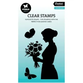 stempel-przezroczysty-studiolight-flower-lady-dziewczyna-z-kwiatami-motylki