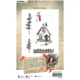 stempel-przezroczysty-studiolight-winter-choinki-drzewa-domek-plotek-stan-nowy