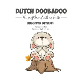 stempel-gumowy-dutch-doobadoo-rabbit-krolik-na-pniu