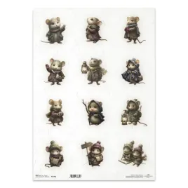 papier-ryzowy-do-decoupage-a3-urocze-myszki-styl-vintage-zima