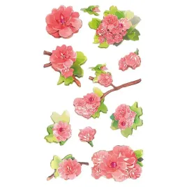 naklejki-papierowe-3d-roze-mix-11szt