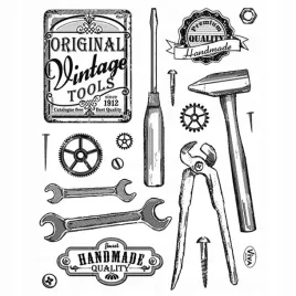 stempel-przezroczysty-viva-decor-vintage-tools-narzedzia
