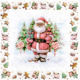 serwetka-do-decoupage-33x33cm-santa-sweets-mikolaj-ze-slodyczami-1szt