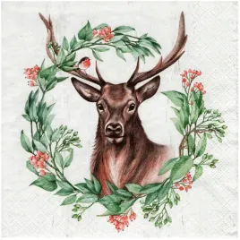 serwetka-do-decoupage-33x33cm-deer-in-wreath-jelen
