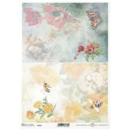 papier-ryzowy-do-decoupage-a4-itd-r2254-kwiaty-pszczoly-maki-motyle