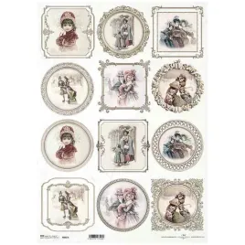 papier-ryzowy-do-decoupage-a3-r957l-vintage-ramki-postacie-zimowa-sceneria