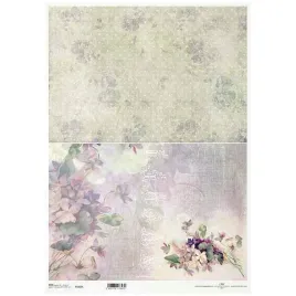 papier-ryzowy-do-decoupage-a3-itd-1019l-kwiaty-fiolki-kropeczki
