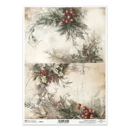 papier-ryzowy-do-decoupage-a4-r2677-swiateczne-dekoracje-w-stylu-vintage