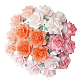 kwiaty-papierowe-roze-gwiazdziste-miks-pomaranczowy-25mm-50-szt