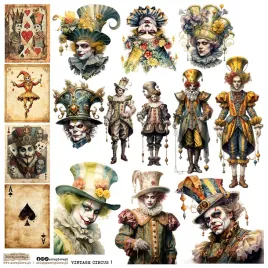 naklejki-papierowe-24x24-scraplove-vintage-circus-1-cyrk-klaun-karty