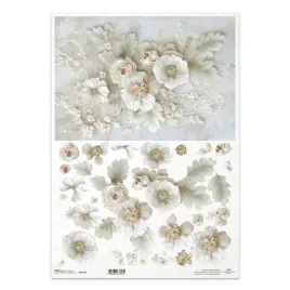 papier-ryzowy-do-decoupage-a3-r1455l-liscie-i-kwiaty-3d
