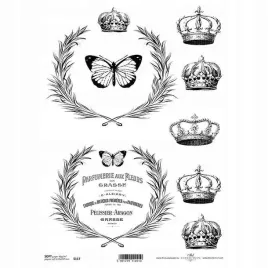 papier-do-decoupage-a4-soft-itd-s0117-korony-motyle