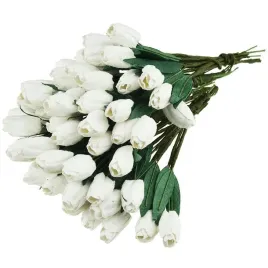 kwiaty-papierowe-tulipany-biale-50szt