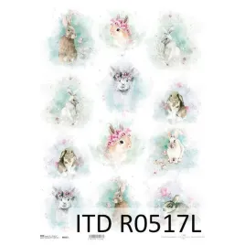 papier-ryzowy-do-decoupage-a3-itd-0517l-zajaczki