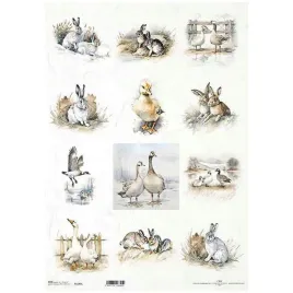 papier-ryzowy-do-decoupage-a3-r1189l-kroliki-gesi-zajac