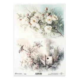 papier-ryzowy-do-decoupage-a4-r2586-kwiaty-ptak-na-galazce
