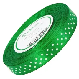 tasiemka-wstazka-satynowa-zielona-w-biale-kropki-12mm-23m