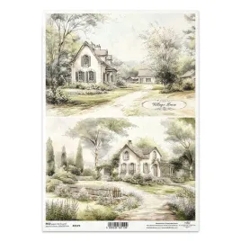 papier-ryzowy-do-decoupage-a4-r2579-wiejski-krajobraz-domki-chatki