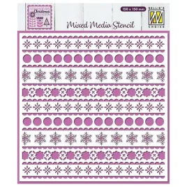 szablon-maska-mixed-media-nellie-s-flowers-bordery-swiateczne