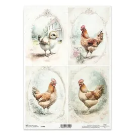 papier-ryzowy-do-decoupage-a4-itd-r2563-kury-wiejskie-klimaty